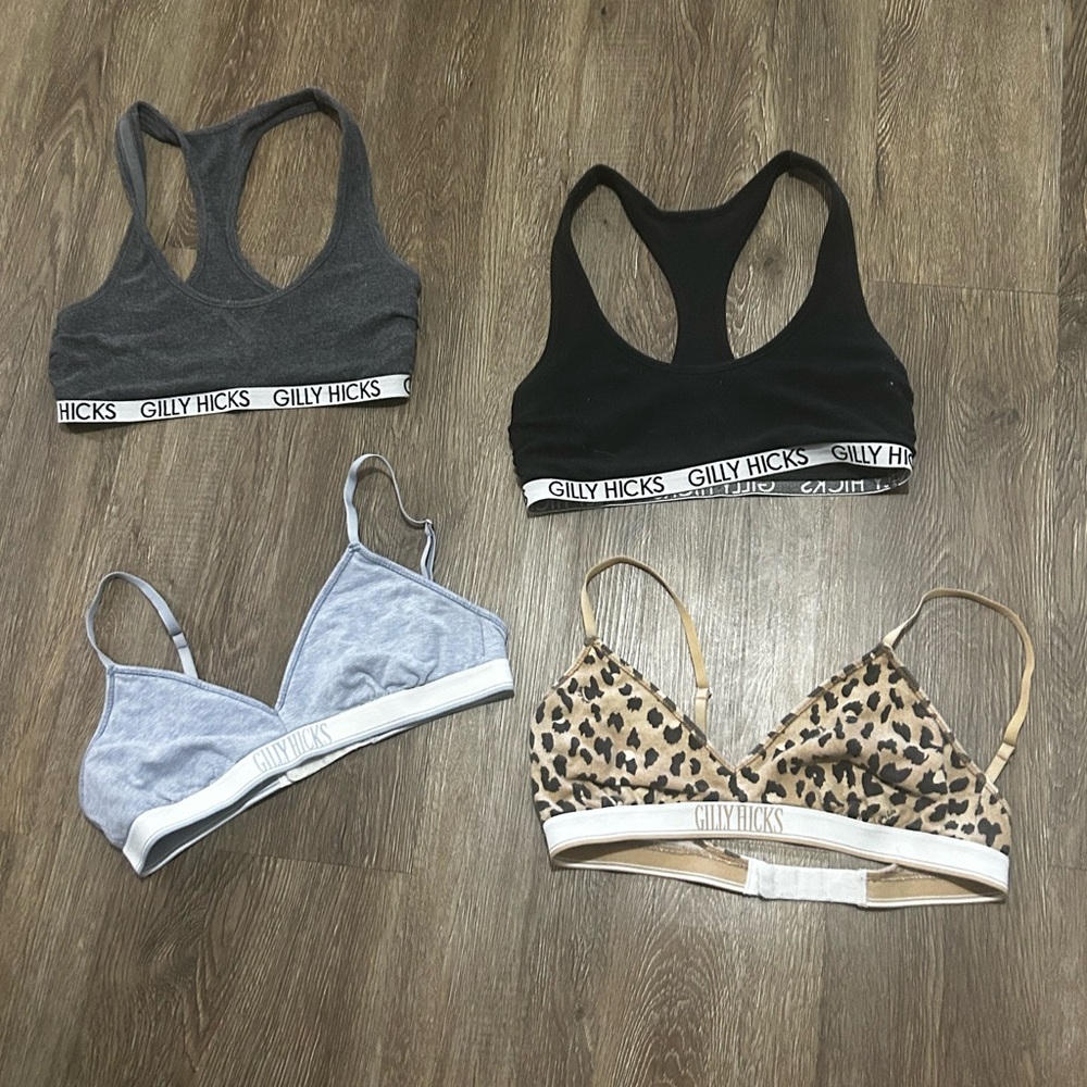 Four Gilly Hicks bralettes